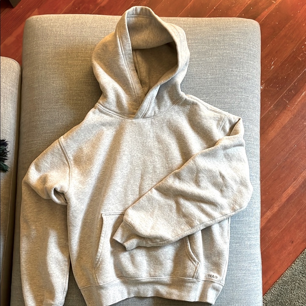 Aritzia TNA Sweatfleece Cozy Fleece PerfectFit Hoodie, heather grey